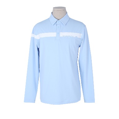 스트라이프 블루 두잉 골프 긴소매 셔츠 F241TSTC345